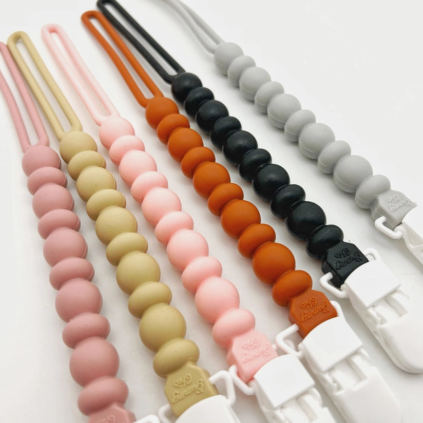 Neutral Silicone Toy Leash Pacifier Clip