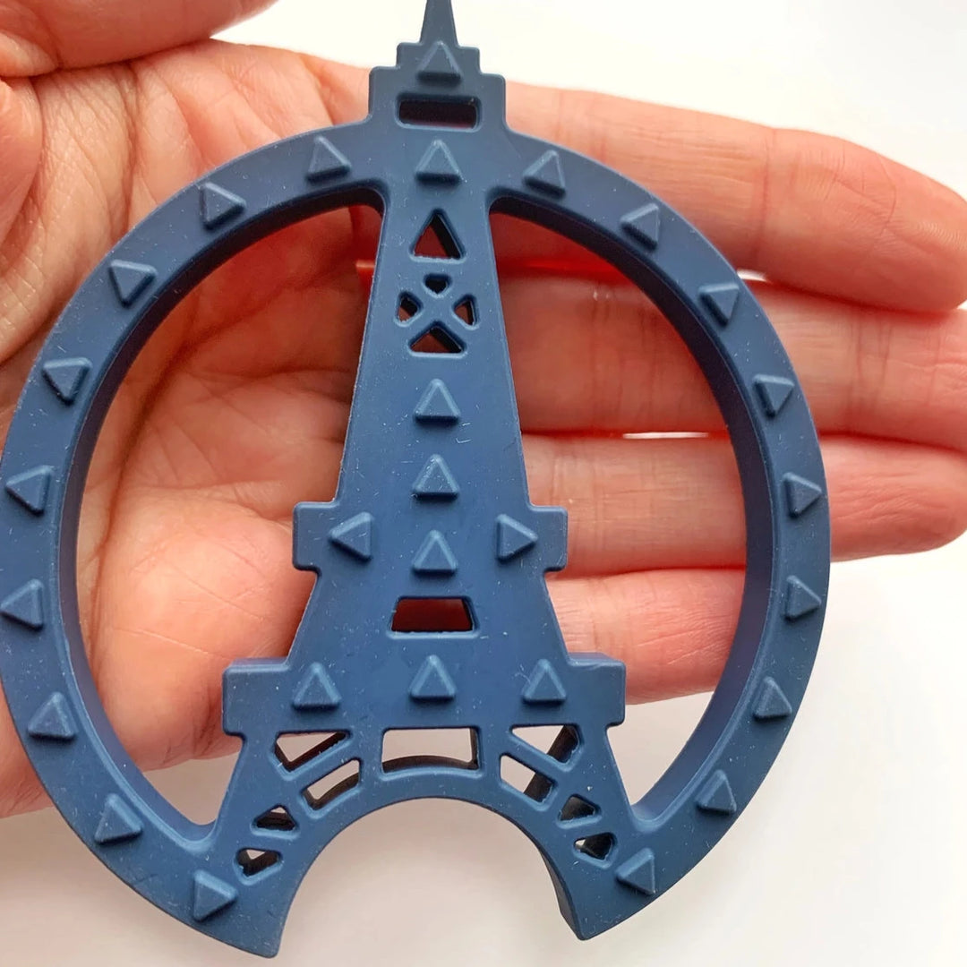 Paris Tower Teether - Navy Blue