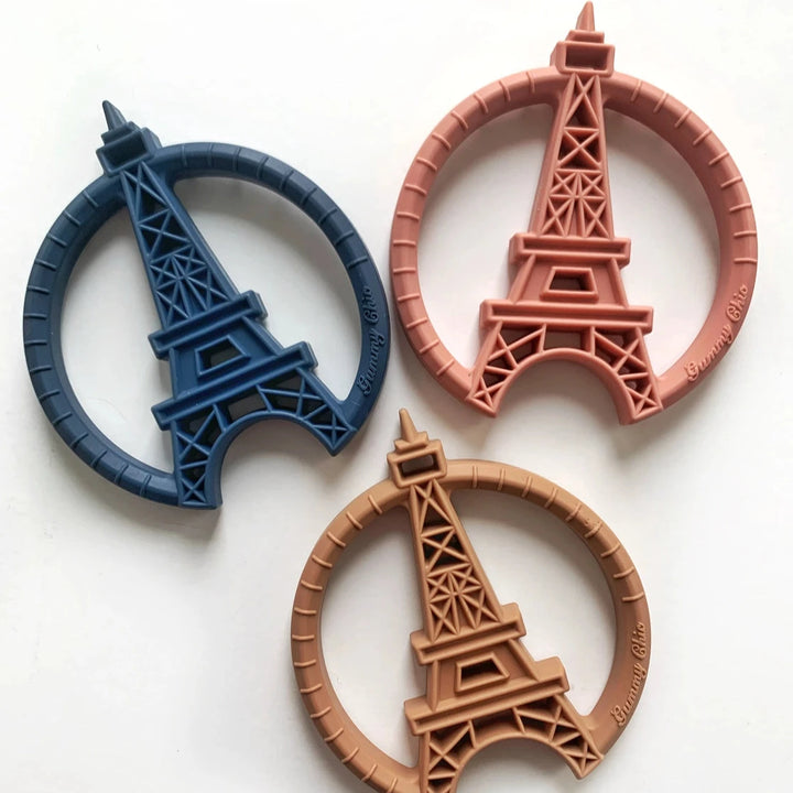 Paris Tower Teether - Navy Blue